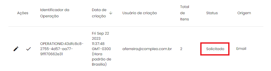 Aviso sobre processamento automático