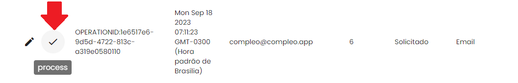 Aviso sobre processamento automático