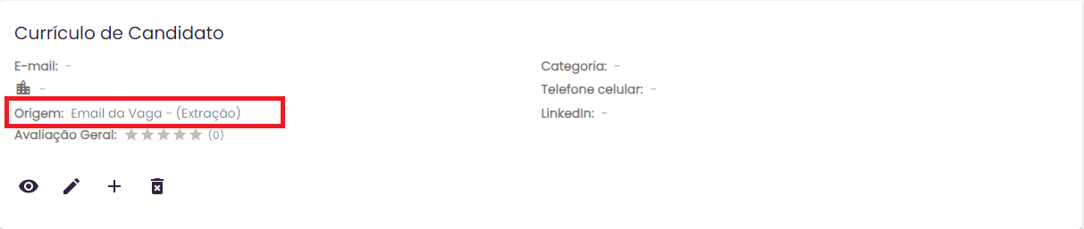 Aviso sobre processamento automático
